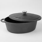 Brytfanna gęsiarka żeliwna 6,5L ELŻBIETA OGNISKO INDUKCJA GAZ PIEKARNIK garnek do pieczenia mięsa z pokrywą 33 cm, do