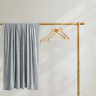 Restilo Koc z mikrofibry Szary 220x240 cm narzuta na łóżko ciepła pled poliestrowy gładki, certyfikat oeko-tex Standard
