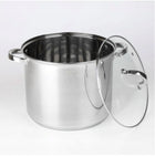 GARNEK TRADYCYJNY NIERDZEWNY STOCKPOT 8,5L WYSOKI GASTRO 24CM INDUKCJA GAZ do zup, bulionów, wywarów i makaronu