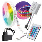 Pasek LED taśma 4m RGB + pilot listwa świetlna dekoracyjna, oświetlenie wielokolorowe do wnętrz, 230 V, 2000 lm, IP20