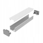 Profil aluminiowy line micro 2m klosz mleczny do taśmy LED, kanał montażowy, osłona rozpraszająca światło