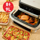 Frytkownica beztłuszczowa Grill tefal EY922D 2700W 9l Air Fryer srebrny