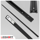 Oświetlenie Szynowe Listwa 3m Reflektor Lampa 5x GU10 Szynoprzewód 3x 1m system sufitowy czarny oprawy na żarówki bez