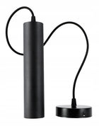 Lampa wisząca halogenowa LED sufitowa GU10 tuba oprawa zwisająca metalowa czarna 1-punktowa do salonu lub kuchni