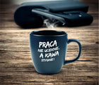 B.duży kubek granatowy matowy z własnym nadrukiem do kawy na prezent grawer ceramiczne naczynie do herbaty 450 ml