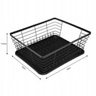 Suszarka ociekacz do naczyń 36,3x30,2x14,5 cm czarny, KH-1355 Kinghoff metalowa jednopoziomowa kratka kuchenna na