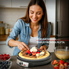 Naleśnikarka Elektryczna Dwustronna 30cm Powłoka Nieprzywierająca 1600W urządzenie do crepes i pancakes, łopatka