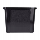 Pojemnik plastikowy czarny 30l z pokrywą pudełko box na zabawki do garażu organizer, skrzynka uniwersalna 40x33x10 cm