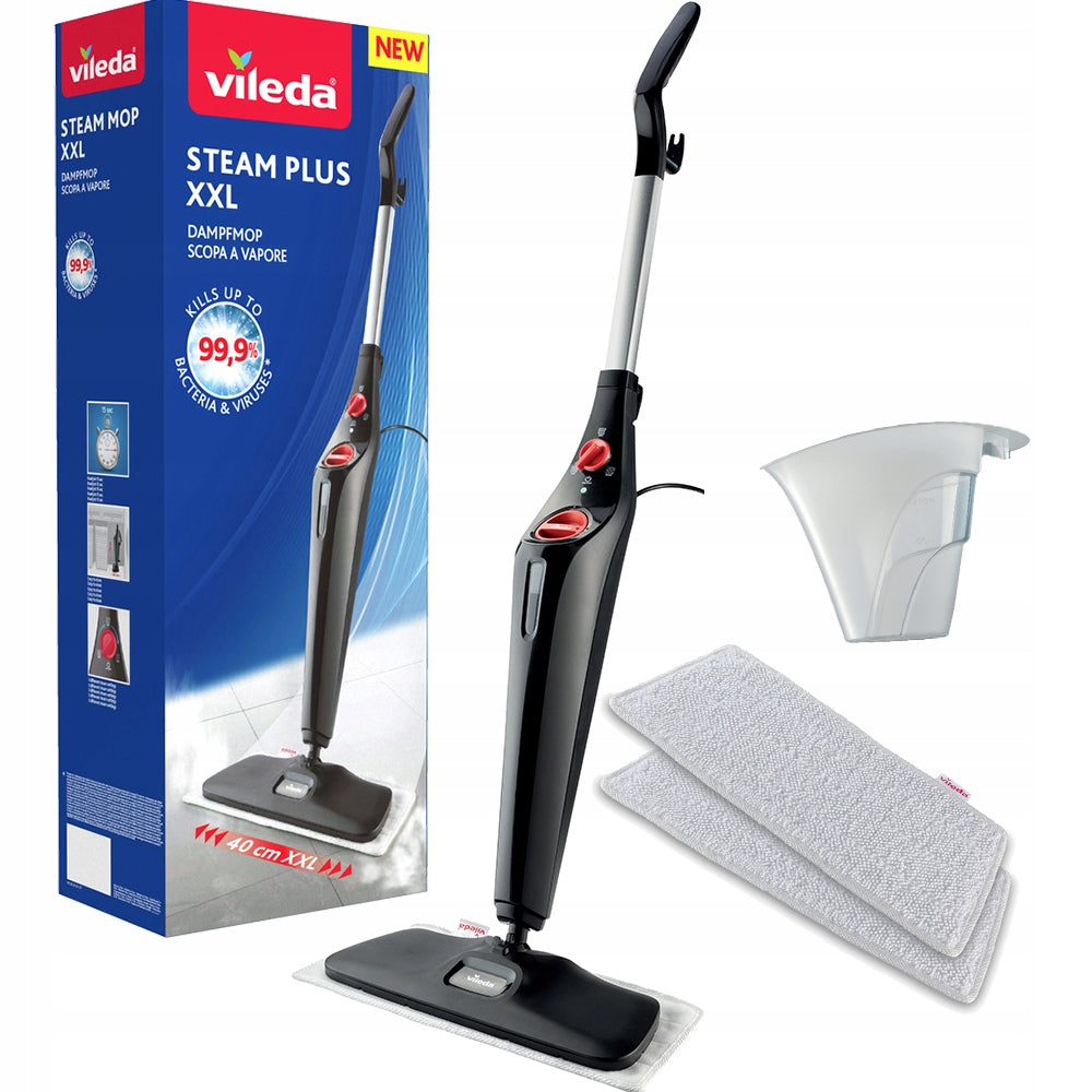 Mop Parowy vileda Steam Plus XXL elektryczny do podłóg, czyszczenie parą, zbiornik 700 ml, przewód zasilający 5 m