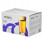 Krosno Kufel Szklanka do piwa 590ml Pure 5469 6szt Pokal na piwo kielich, przezroczyste szkło, nadaje się do zmywarki