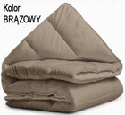 KOŁDRA 160x200 ZIMOWA CIEPŁA ANTYALERGICZNA 450g GRUBA POLSKA KOLOR BRĄZOWY wypełnienie z kulki silikonowej do sypialni