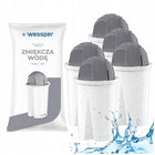 Filtr Wessper Protect do twardej wody do dzbanka Dafi zamiennik - 5 sztuk srebrny/szary