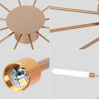 LAMPA SUFITOWA LED ZYRANDOL ZŁOTA NOWOCZESNA KREATYWNA FAJERWERKI 4500K 12W oprawa wisząca do salonu i jadalni, 12