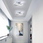 Lampa sufitowa plafon LED zyrandol biały nowoczesny 30W 6000K oprawa aluminiowa srebrna do salonu z wbudowanym źródłem