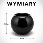 Wazon nagrobkowy czarny ciężki wazon kula na grób flakon cmentarny, pojemnik do kwiatów, dekoracja pomnika