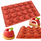 Forma silikonowa malina 3D 24 gniazd praliny monoporcje mini desery premium foremka cukiernicza do czekoladek, musów i