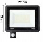 Naświetlacz Led Halogen Lampa z Czujnikiem Ruchu Zmierzchu 100w Zewnętrzny reflektor IP66 zimna biel 6000K 1000 lm do