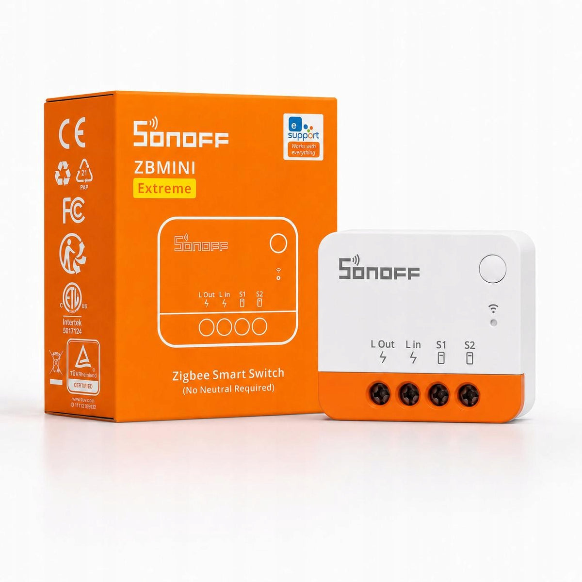Sonoff zbmini Extreme No Neutral (bez N) Inteligentny Przełącznik Zigbee włącznik światła, przekaźnik dopuszkowy