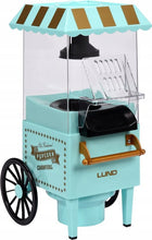 Maszyna do popcornu bez tłuszczu lund retro 1200W prażarka kukurydzy, urządzenie kuchenne, miarka na ziarna, zielona