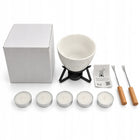 ZESTAW DO FONDUE CZEKOLADOWEGO PODGRZEWACZ SERA KUBEK CERAMICZNY + GRATISY naczynie do roztapiania, sosy, dipy i