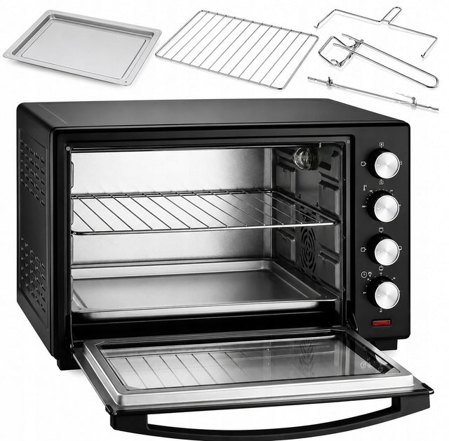 Piekarnik elektryczny termoobieg rożno grill kerch corda 48l 2000W 48 l 2000 w czarny