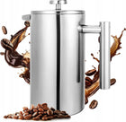 Zaparzacz do kawy French Press ze stali nierdzewnej 304 w biurze domowym 350 ML Praska tłokowa do herbaty, srebrna