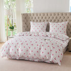Komplet Pościeli 160x200 z 2 Poszewkami 70x80 w Kokardki pink bows bielizna sypialniana, tekstylia na łóżko, różowy