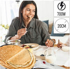 Naleśnikarka elektryczna floria biała 20cm 700W urządzenie do smażenia cienkich placków i crepes