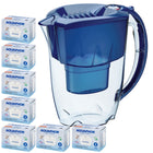 Dzbanek filtrujący Aquaphor Amethyst 2,8 l granatowy z 7 wkladami Maxfor+ niebieski