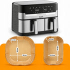 200SZT WKŁADY PAPIEROWE DO AIR FRYER PHILIPS I FRYTKOWNIC DUAL BASKET papier do pieczenia 21 cm z 51 sztuk
