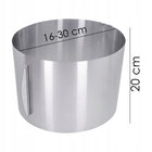 Rant do tortu 20cm regulowany 16-30cm cukierniczy opaska obręcz tortownica metalowa forma na ciasta, biszkopty i desery