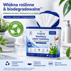 Nawilżany Papier Toaletowy Vebox XXL 500 szt. Aloes Witamina E Spłukiwalny chusteczki higieniczne celulozowe