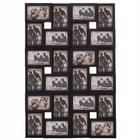 Duża ramka 24 zdjęcia fotorama 86x57cm multi foto galeria kolaż czarna plastikowa dekoracja ścienna do salonu, na