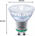 Żarówka LED GU10 philips 2.1W = 50W 190lm/W 2700K Ciepła 36° klasa a 6 szt. reflektorowa, spot do opraw sufitowych, 400
