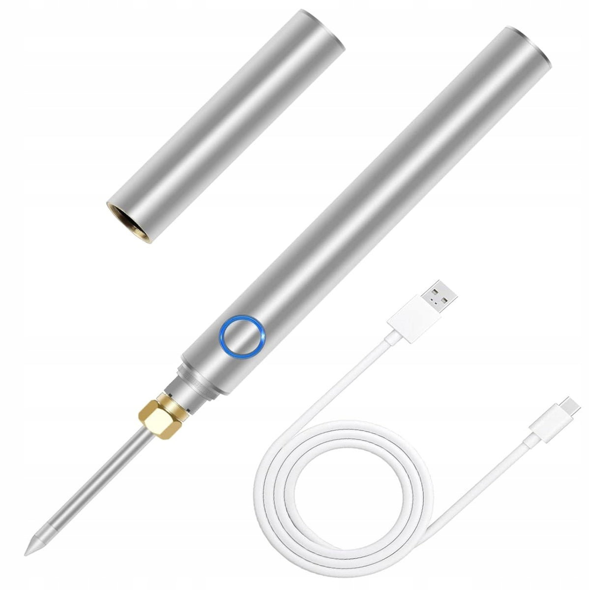 Lutownica bezprzewodowa Regulacją Temperatury Przenośna Precyzyjna USB C grotowa do elektroniki, lutowanie przewodów
