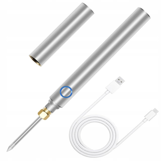 Lutownica bezprzewodowa Regulacją Temperatury Przenośna Precyzyjna USB C grotowa do elektroniki, lutowanie przewodów, 15 w, 470°C