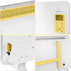 GRZEJNIK ELEKTRYCZNY konwektorowy SZKLANY PANEL energooszczędny 1000W WiFi 600 mm 380 mm grzewcza biały