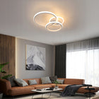Lampa Sufitowa LED Plafon Żyrandol Okrągły 3000K 42W do Kuchni Sypialni wisząca, 3 punkty światła, biała aluminiowa