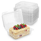 POJEMNIKI OPAKOWANIA PUDEŁKA NA CIASTO TORT CUKIERNICZE 236x165x110 25szt na wypieki i desery, plastikowe, przezroczyste