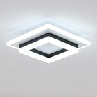 LAMPA SUFITOWA LED PLAFON PODTYNKOWY CZARNA KWADRAT NOWOCZESNY 24W 6500K oprawa metalowa do pokoju 1 punkt zintegrowane