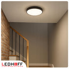 Lampa sufitowa Plafon LED ściemniany 40cm okrągły Czarny pilot panel salon do pokoju dziennego, neutralna barwa biała