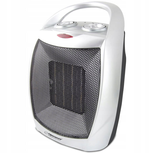 Grzejnik Elektryczny Termowentylator Farelka Esperanza EHH006 biały ceramiczny piecyk z nawiewem zimnego powietrza, 2 poziomy mocy, termostat, 1500 w