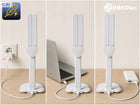 Podwójna lampka biurkowa LED z wyświetlaczem zegar organizer temp data USB lampa stołowa do pracy ściemniana biała 41