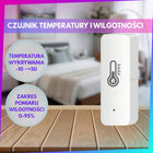 Inteligentny czujnik temperatury wilgotności Barex Tuya Zigbee 3.0 termometr higrometr do monitoringu klimatu