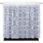 Biała firana gotowa etamina na taśmie wave 300x150 cm glamour żabki tunel dekoracja okienna, abstrakcyjny wzór
