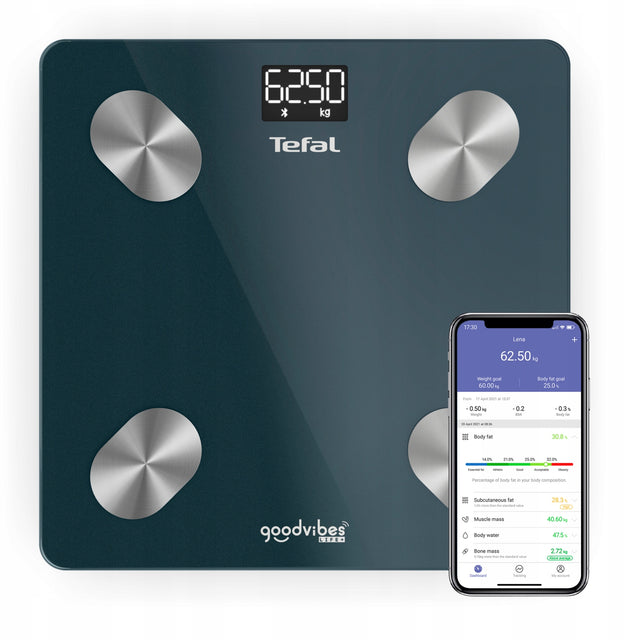 Waga łazienkowa analityczna Tefal Goodvibes BM9620 BMI 180kg elektroniczna