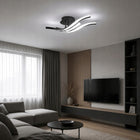 Lampa Sufitowa Wisząca LED Żyrandol Czarna Nowoczesna 24W 6500K do Salonu 3 punkty światła, aluminium, zintegrowane