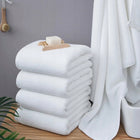 DUŻY RĘCZNIK KĄPIELOWY BAWEŁNIANY 70x140 HOTELOWY SPA BIAŁY 500G PREMIUM do wycierania po prysznicu, gładki, do łazienki