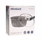 Rondel garnek z powłoką granitową rondelek z pokrywką indukcja GAZ ofenbach aluminiowy 1,35 l 16 cm do kuchni
