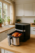 Frytkownica beztłuszczowa AIR fryer frytownica duża 6,5l misa 1800 w srebrny